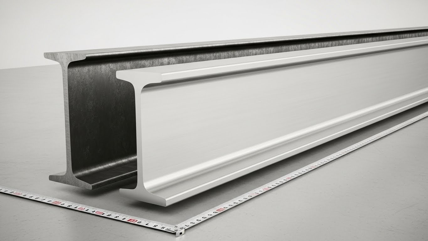 Bir inşaat alanında HEA profil kirişlerinin kolon ve kiriş olarak kullanıldığı bir uygulama