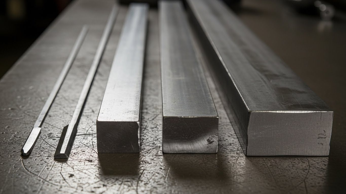 Büyük bir depoda standart boylarda paketlenmiş lama demiri paletleri