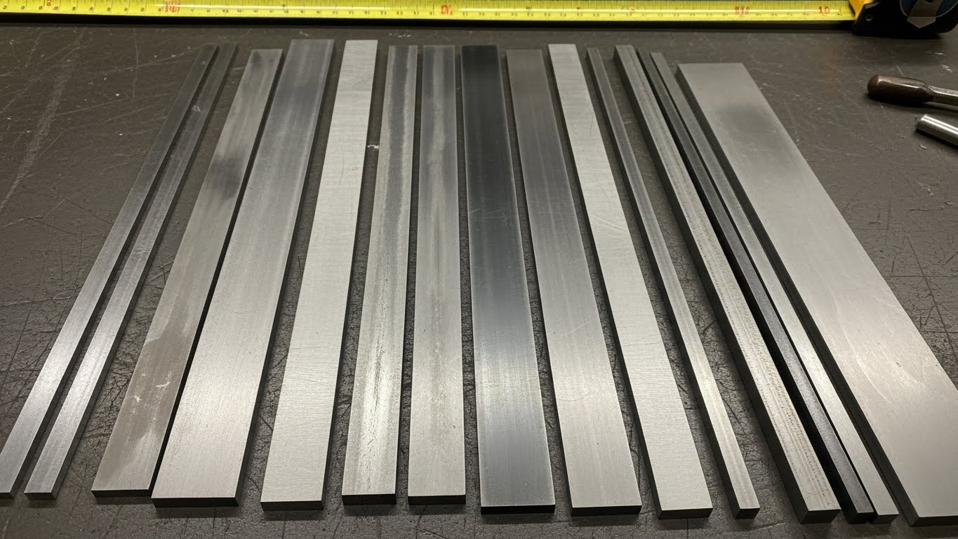 Lama demirinin kesit ölçülerini gösteren teknik çizim