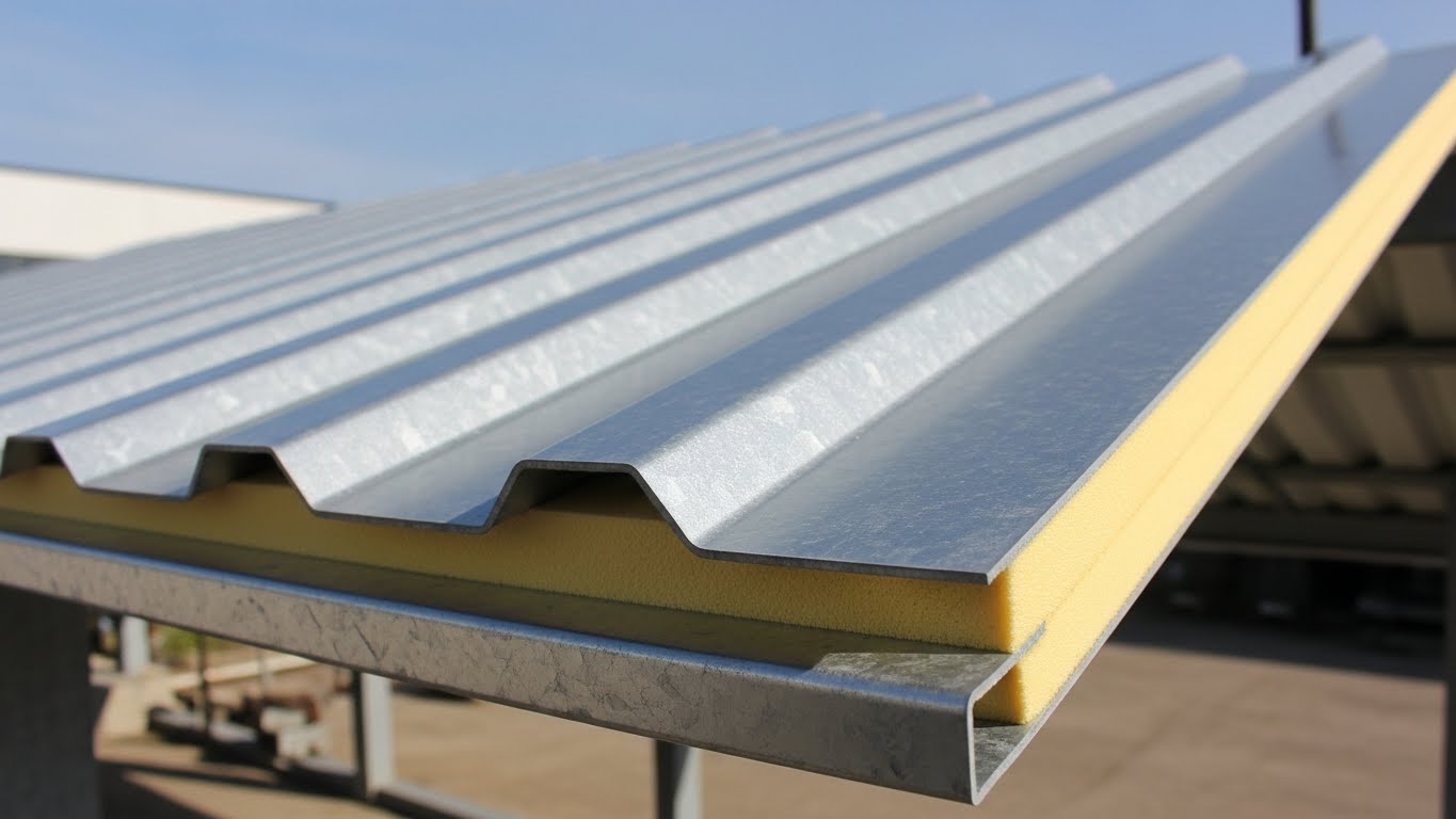 Montajı tamamlanmış sandviç panel cephe uygulaması