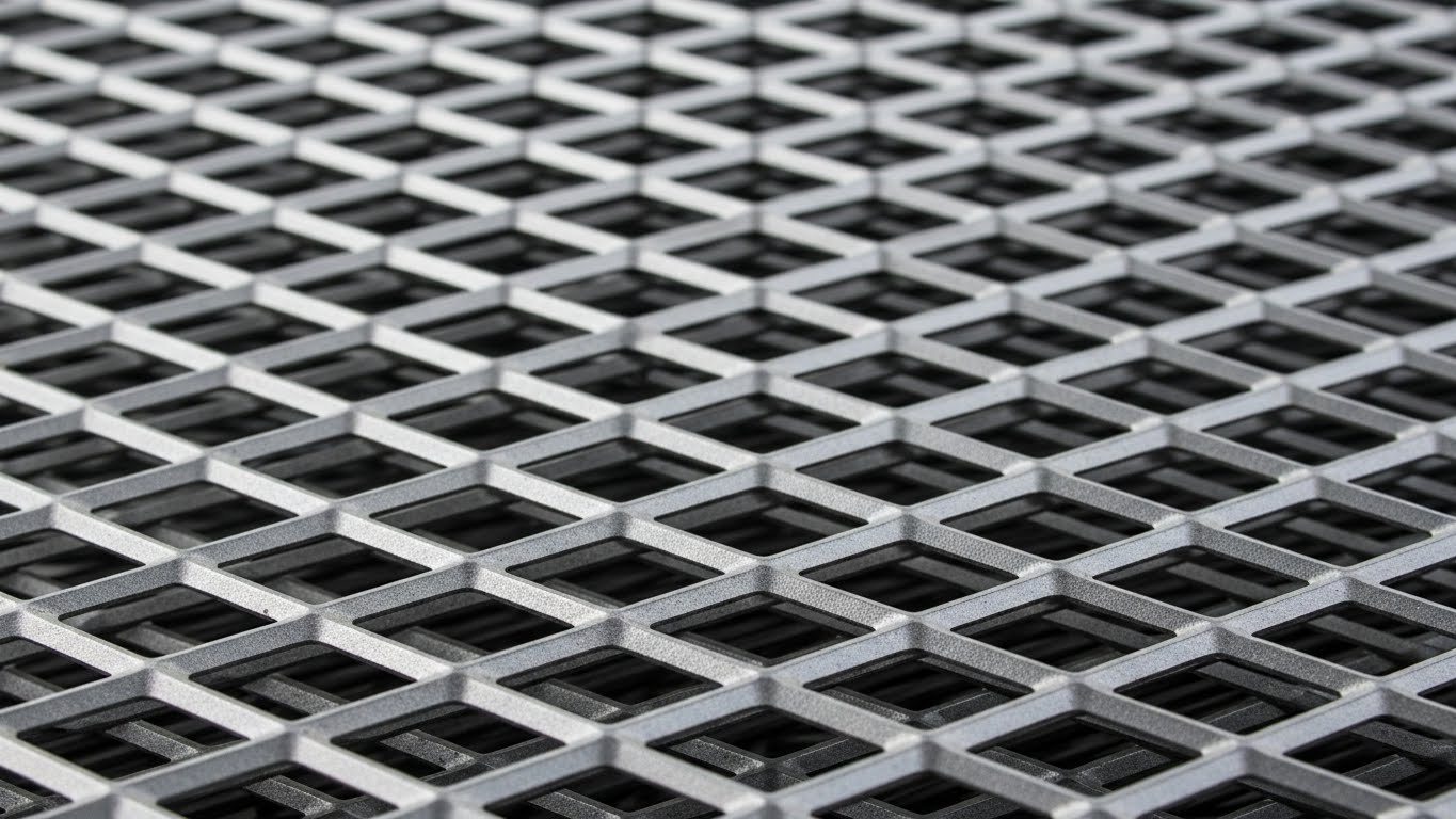 Genişletilmiş sacın yakından görünümü